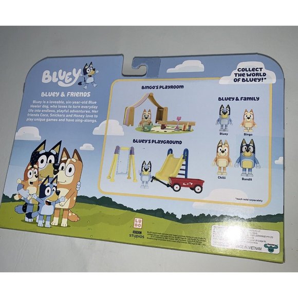 BLUEY Bluey Friends Family Toy Mini Figures Bluey Snickers Coco Honey 4 Pack - Picture 3 of 3